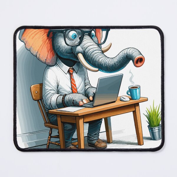 Item preview, Office elephant in action designed and sold by LongIslandDesgn.