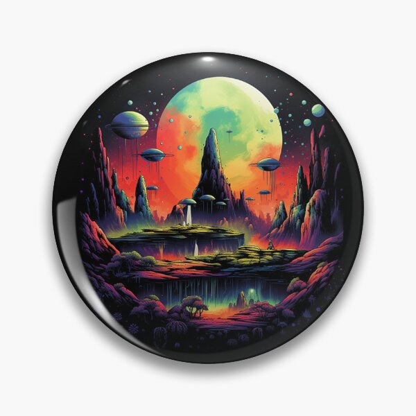 Item preview, Peaceful Alien Valley designed and sold by JollyGoodMerch.