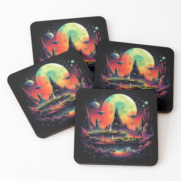 Item preview, Peaceful Alien Valley designed and sold by JollyGoodMerch.