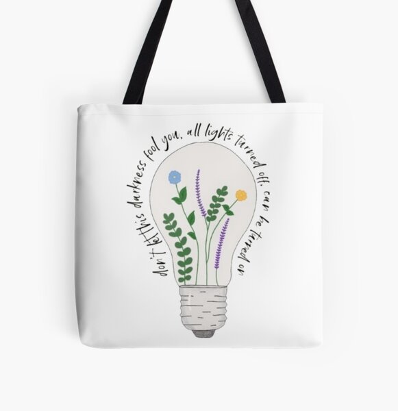 SIDONKU Canvas Tote Bag Silkscreen Pop Sentence Phrase Cool Lyrics