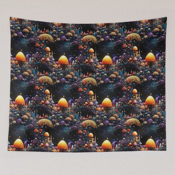 Item preview, Stunning Artwork Beautiful Unique Fantasy Gnome Village Pattern P132 designed and sold by MPCFICTION.