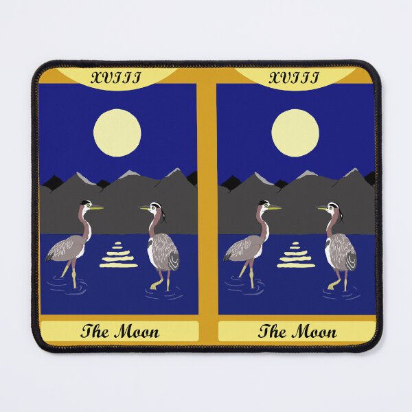 Item preview, The Moon Tarot Card With Herons designed and sold by TiffinByLK.