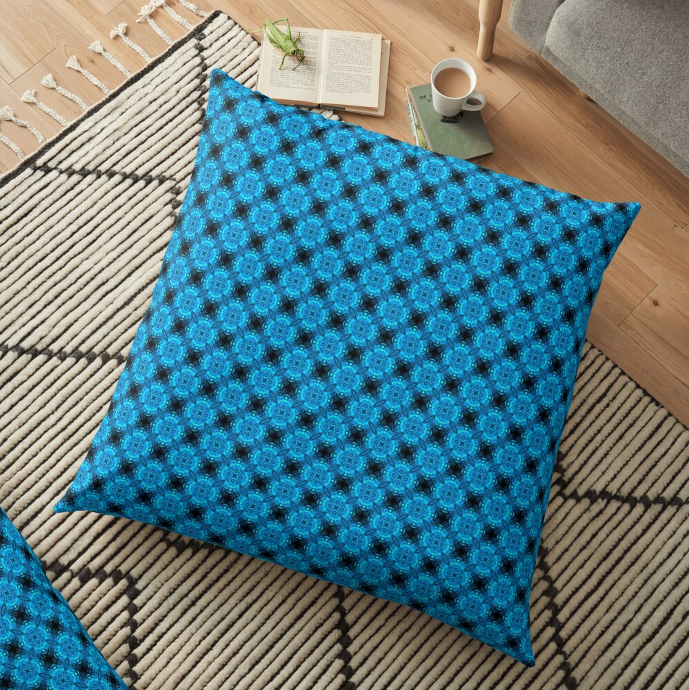 Midnight Lights Festival Pattern Floor Pillow