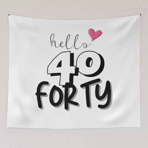 Item preview, Hello 40 Forty Women Birthday Party Squad Friends Family designed and sold by BunBuntheDog-.