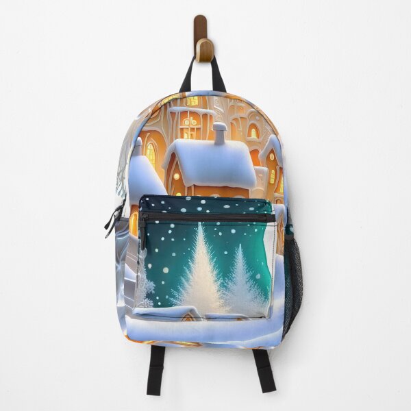 Item preview, Magic snowy winterland with fairy houses and fantasy winter landscape designed and sold by 4Seasons.