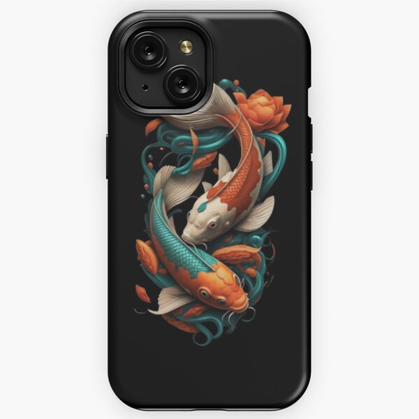 Koi Fish Phone Case Japanese Art Cover Fit for iPhone 15 Pro Max