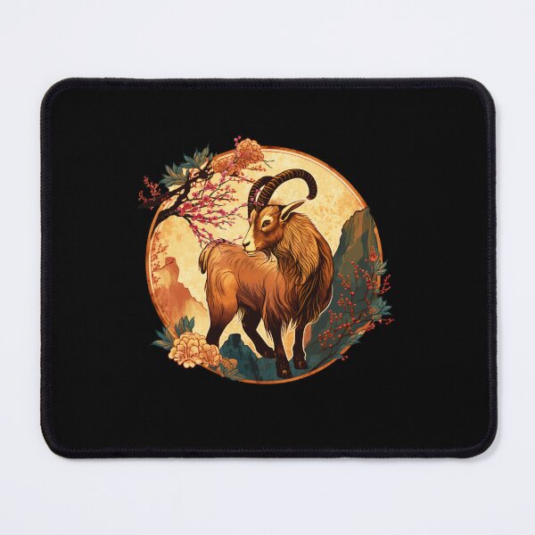 Item preview, Vintage Goat  --black Background designed and sold by CosmicNook1.