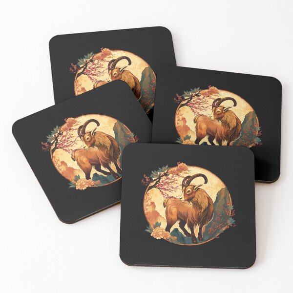 Item preview, Vintage Goat  --black Background designed and sold by CosmicNook1.