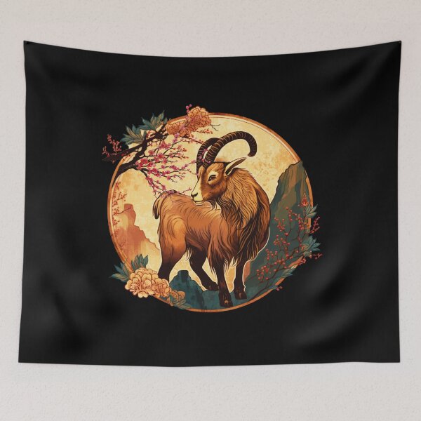 Item preview, Vintage Goat  --black Background designed and sold by CosmicNook1.
