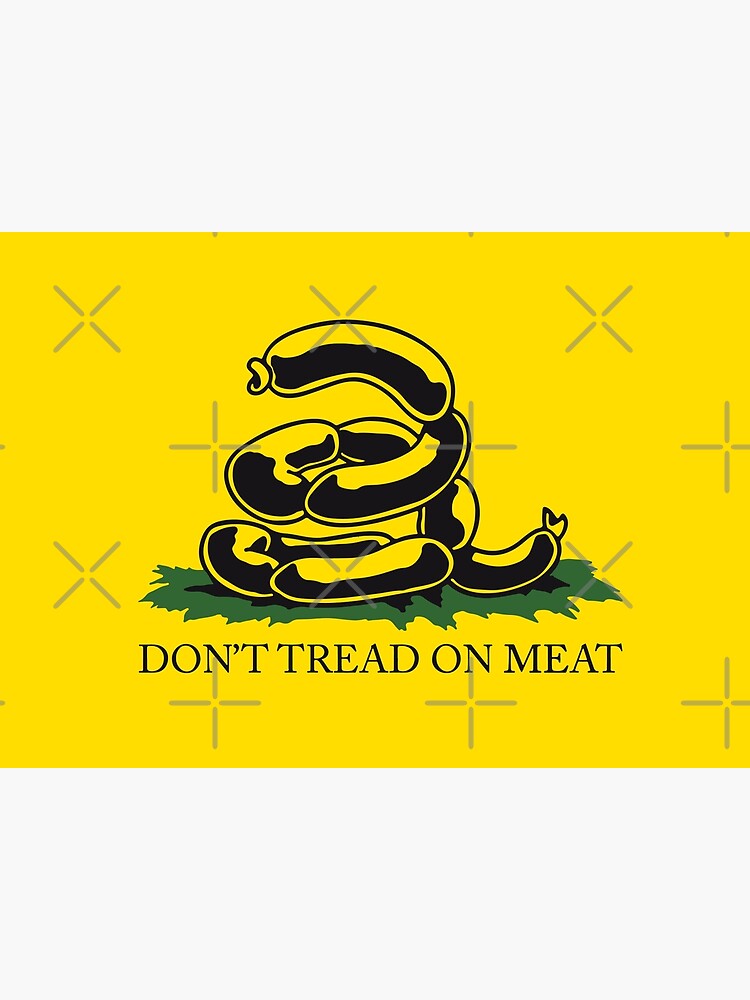 Don't tread on meat - Gadsden Flag Parody Meme Kekistan Yellow version HD HIGH QUALITY ONLINE STORE by iresist