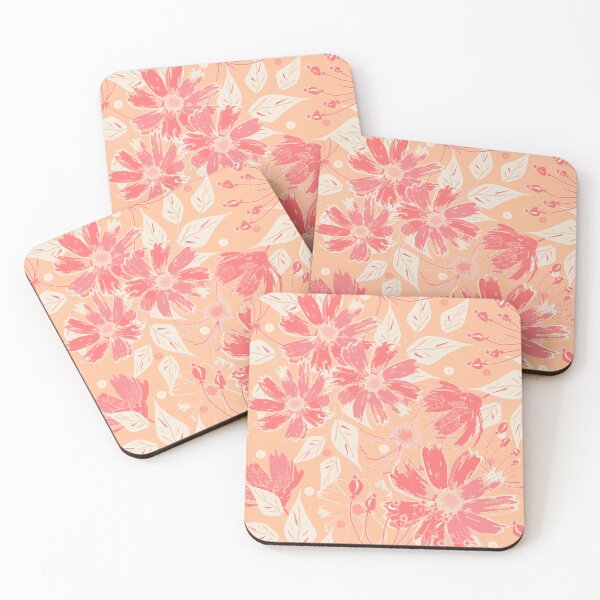 Item preview, Floral pattern in fashionable peach shades. designed and sold by marinaklykva.