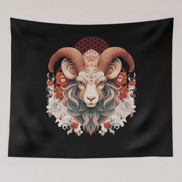 Item preview, Vintage Goat  --black Background designed and sold by CosmicNook1.
