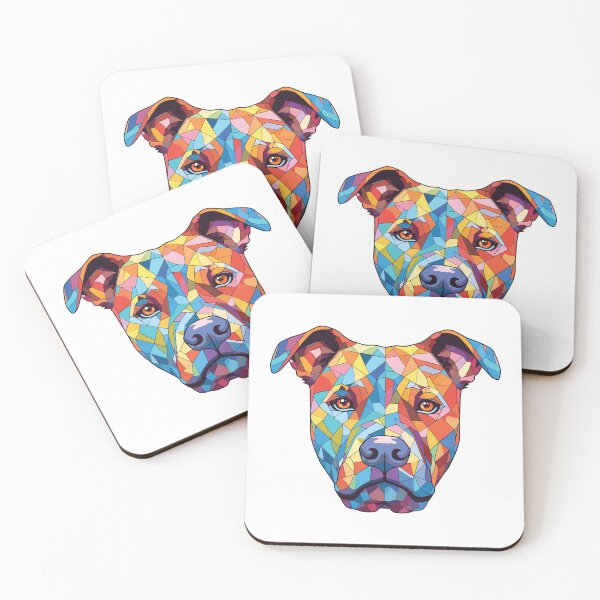 Item preview, Pitbull Dog Breed Colorful Watercolor Illustration designed and sold by TeeHome.