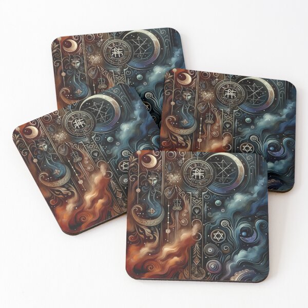 Item preview, Cabala and Zodiac Art, Mystical Zodiac Oil-Style Art designed and sold by glowarya.