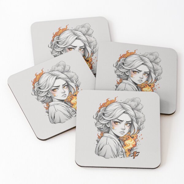 Item preview,  Angry  girl  on fire x.20 designed and sold by Moeruonnanoko.