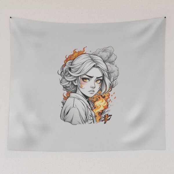 Item preview,  Angry  girl  on fire x.20 designed and sold by Moeruonnanoko.