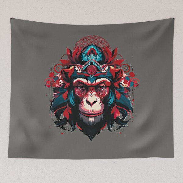 Item preview, Vintage Monkey --grey Background designed and sold by CosmicNook1.