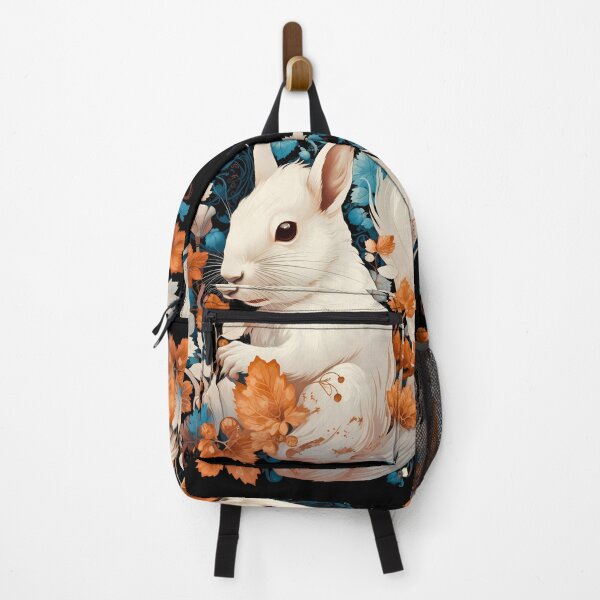 Item preview, White baby albino forest tree squirrel in nature illustration designed and sold by NBSStore.