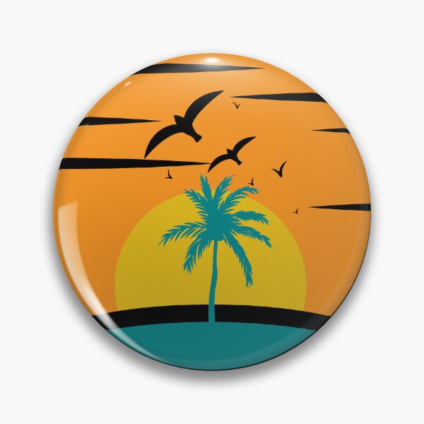Item preview, Birds flying over sunset retro background designed and sold by Funwaytrend.