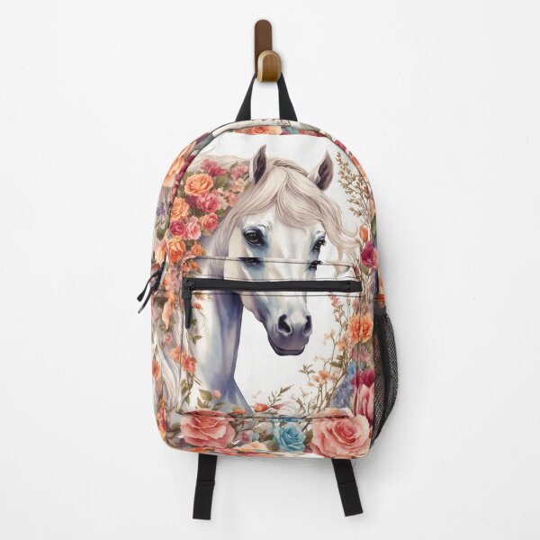 Item preview, Majestic White Horse With Vintage Floral designed and sold by Neranchara.