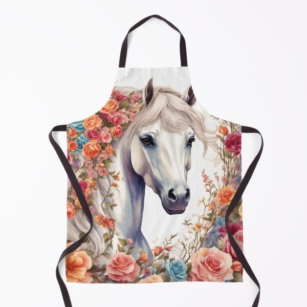 Item preview, Majestic White Horse With Vintage Floral designed and sold by Neranchara.