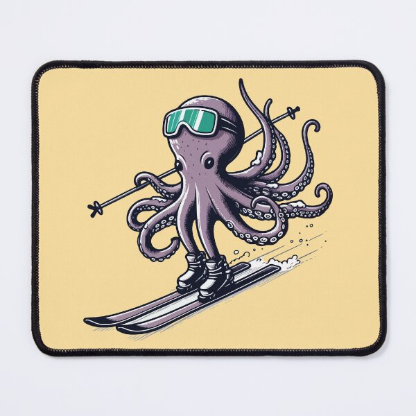 Item preview, Octopus Skiing Funny Octopus Ski Lover Winter Snow Ski Season  designed and sold by wtfbba.