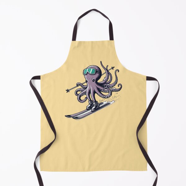 Item preview, Octopus Skiing Funny Octopus Ski Lover Winter Snow Ski Season designed and sold by wtfbba.