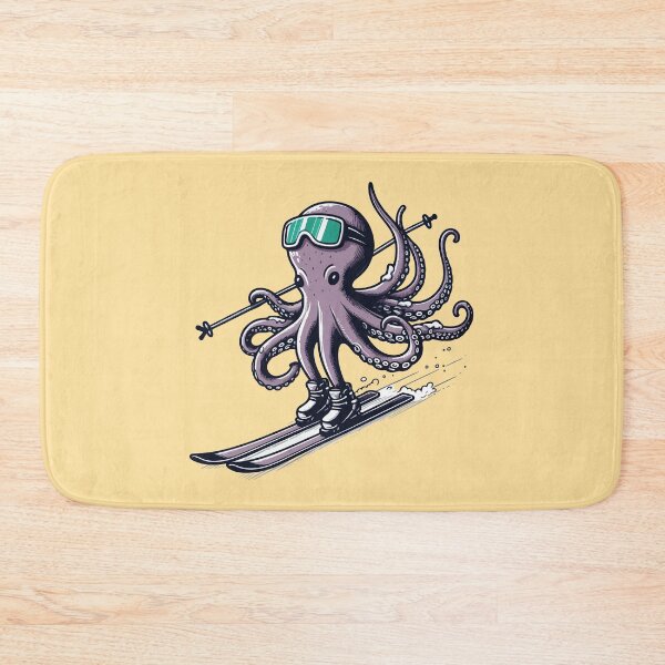 Item preview, Octopus Skiing Funny Octopus Ski Lover Winter Snow Ski Season  designed and sold by wtfbba.