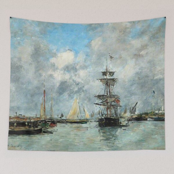 Item preview, Trouville Harbour by Eugene Boudin designed and sold by tomorrowsart.