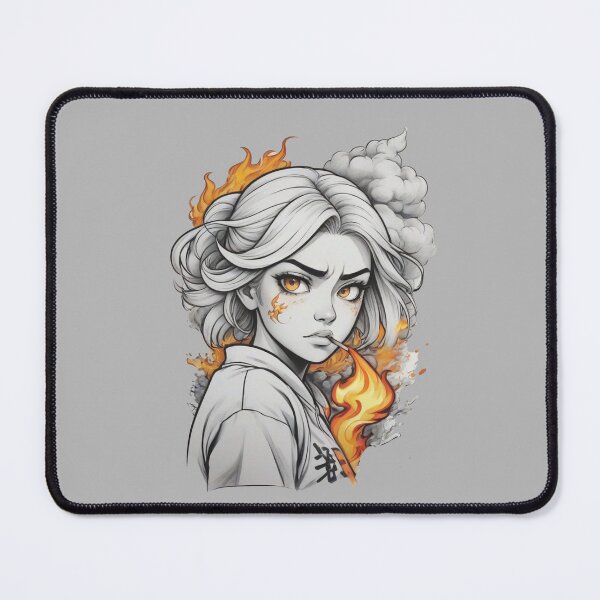 Item preview,  Angry  girl  on fire x.22 designed and sold by Moeruonnanoko.