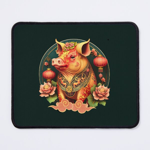 Item preview, Copy of Vintage Pig --Dark Green Background designed and sold by CosmicNook1.