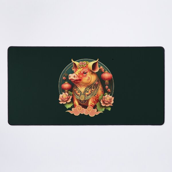 Item preview, Copy of Vintage Pig --Dark Green Background designed and sold by CosmicNook1.