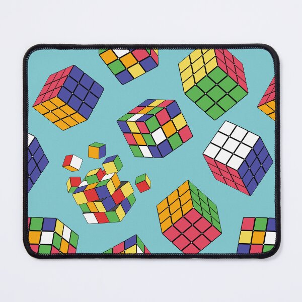 Item preview, Rubiks Cube Pattern on Blue designed and sold by Ayesha Saleem.