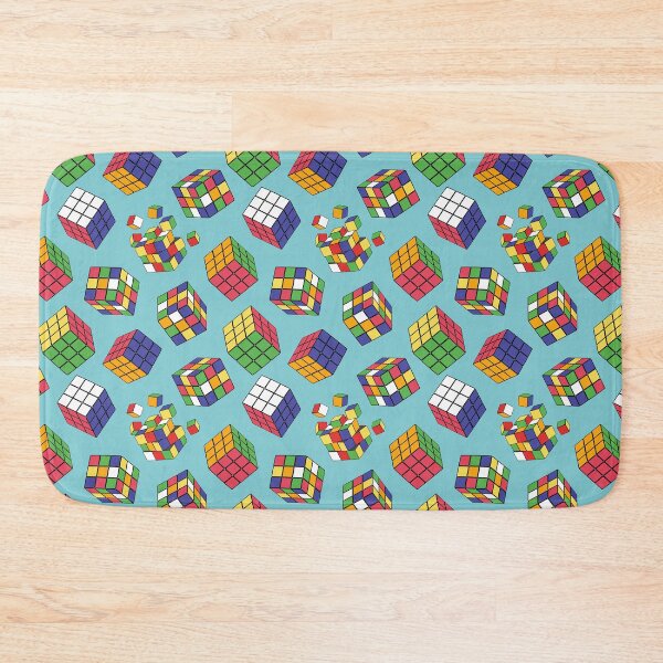 Item preview, Rubiks Cube Pattern on Blue designed and sold by Ayesha Saleem.