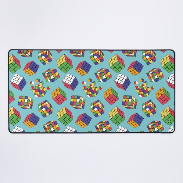 Item preview, Rubiks Cube Pattern on Blue designed and sold by Ayesha Saleem.