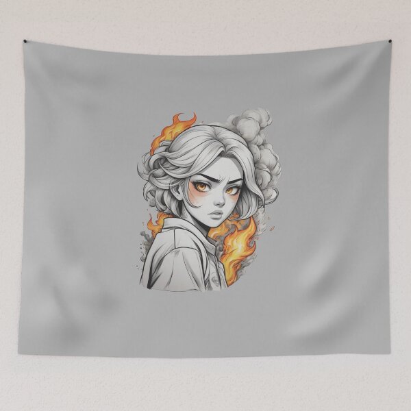 Item preview, Angry  girl  on fire x.23 designed and sold by Moeruonnanoko.