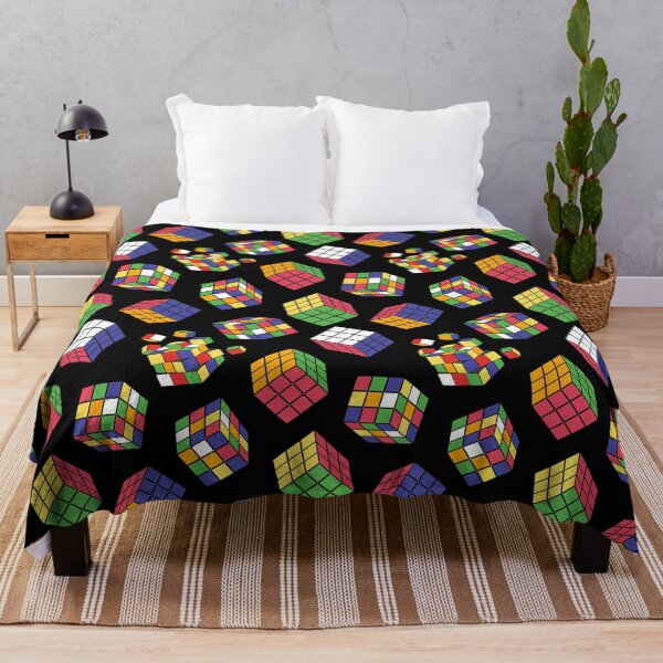 Item preview, Rubiks Cube Pattern On Black designed and sold by Ayesha Saleem.