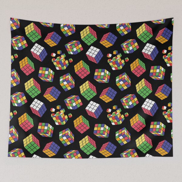 Item preview, Rubiks Cube Pattern On Black designed and sold by Ayesha Saleem.