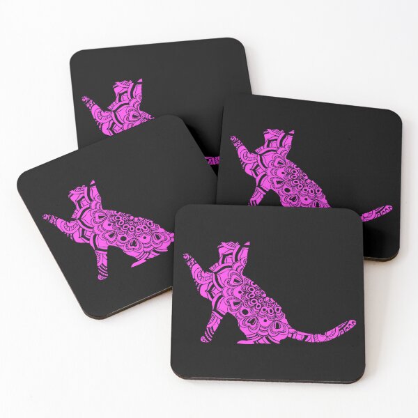 Item preview, Pink and Black Mandala Cat designed and sold by danitacreate.