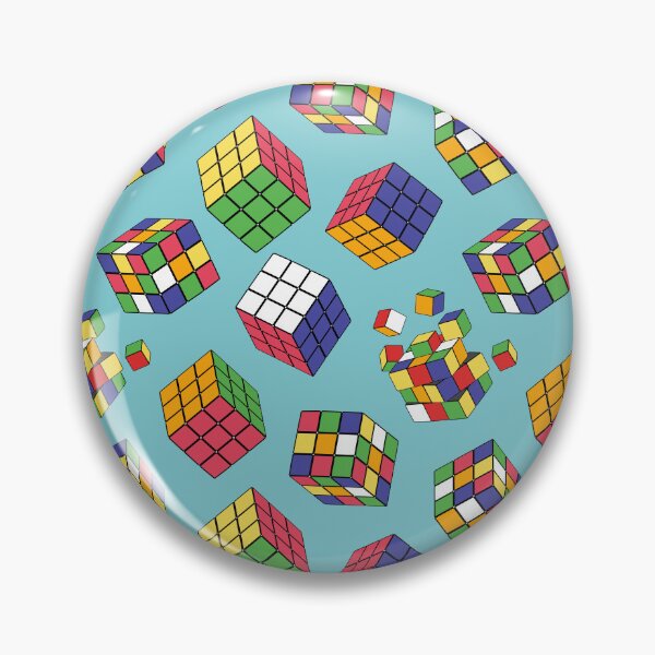 Item preview, Rubiks Cube Pattern on Blue designed and sold by Ayesha Saleem.