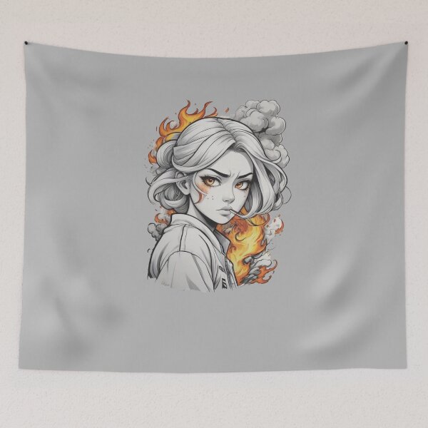 Item preview,  Angry  girl  on fire x.24 designed and sold by Moeruonnanoko.