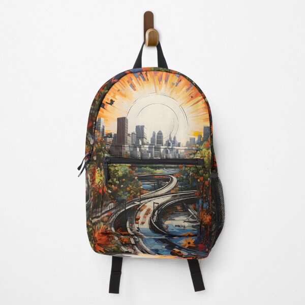 Item preview, Nature blending with urban landscape designed and sold by AI-Only Creations.