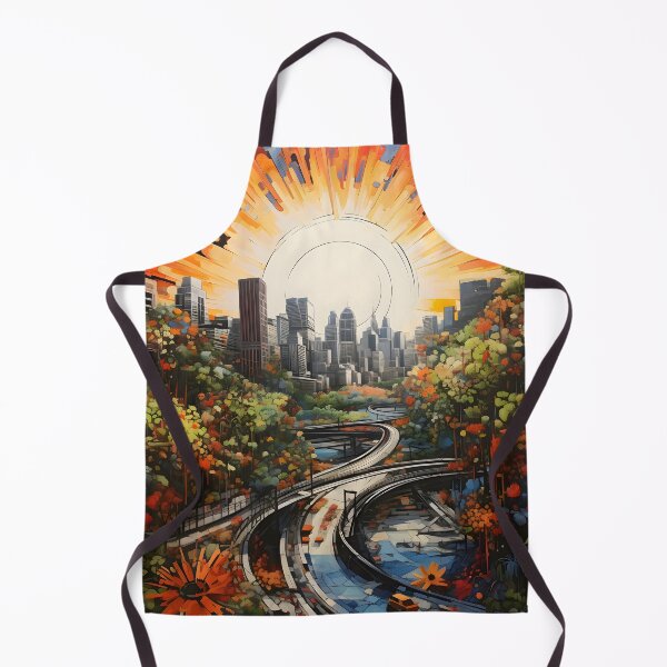 Item preview, Nature blending with urban landscape designed and sold by AI-Only Creations.