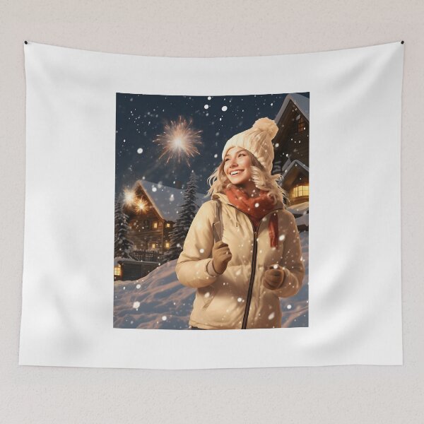 Item preview, Winter Bliss: Snowflakes and Fireplace designed and sold by Shirtastically.