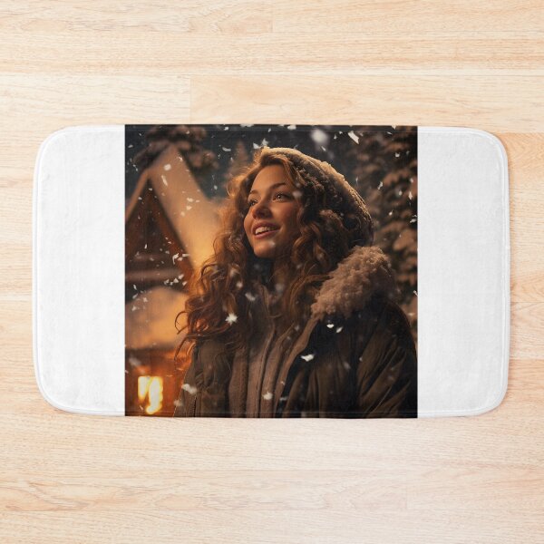 Item preview, Cozy Winter Bliss: Snowflakes and Fireplace designed and sold by Shirtastically.