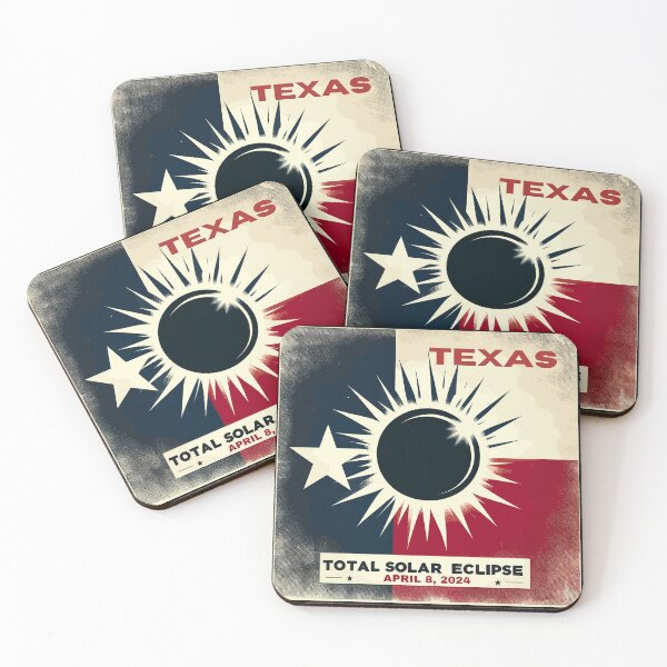 Item preview, Texas Eclipse solar total 2024 designed and sold by TomFrontierArt.