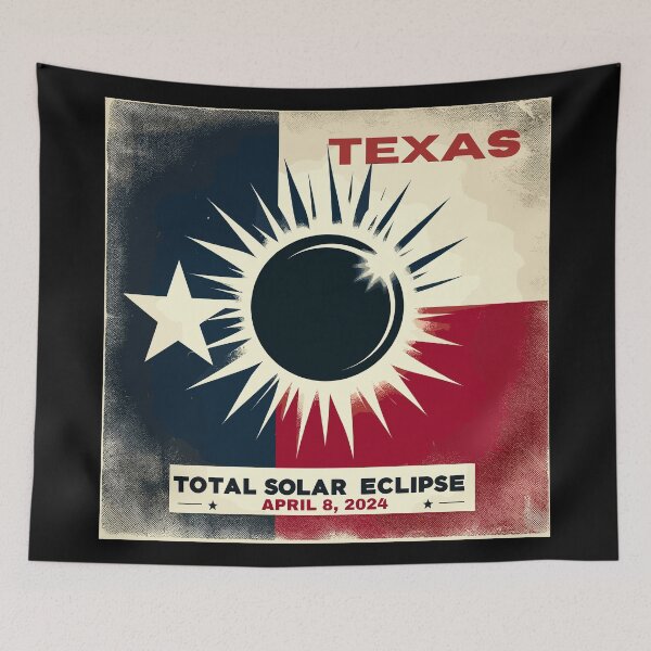 Artikelvorschau, Texas Totale Sonnenfinsternis 2024 entworfen und verkauft von TomFrontierArt.