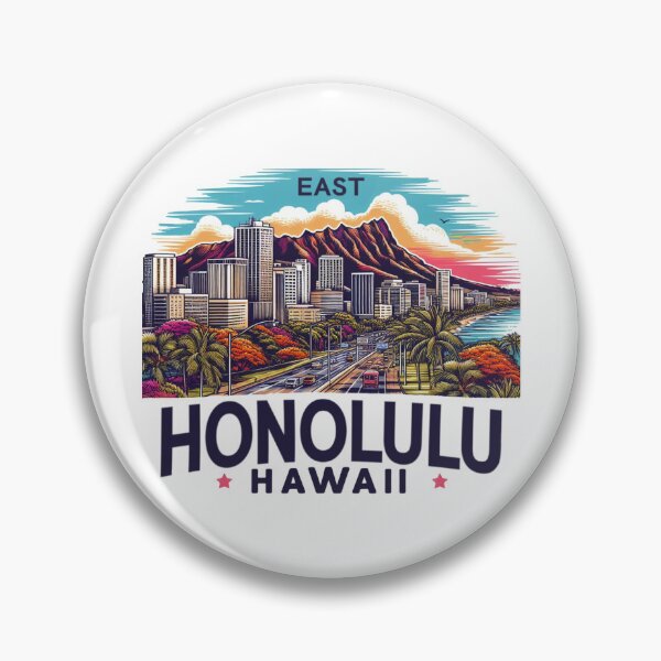 Item preview, Honolulu, Hawaii, Watercolor Illustration designed and sold by PaintMeWorld.