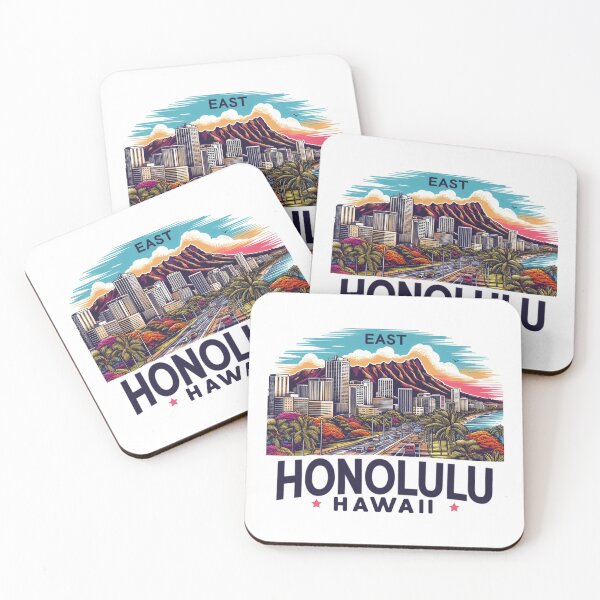 Item preview, Honolulu, Hawaii, Watercolor Illustration designed and sold by PaintMeWorld.