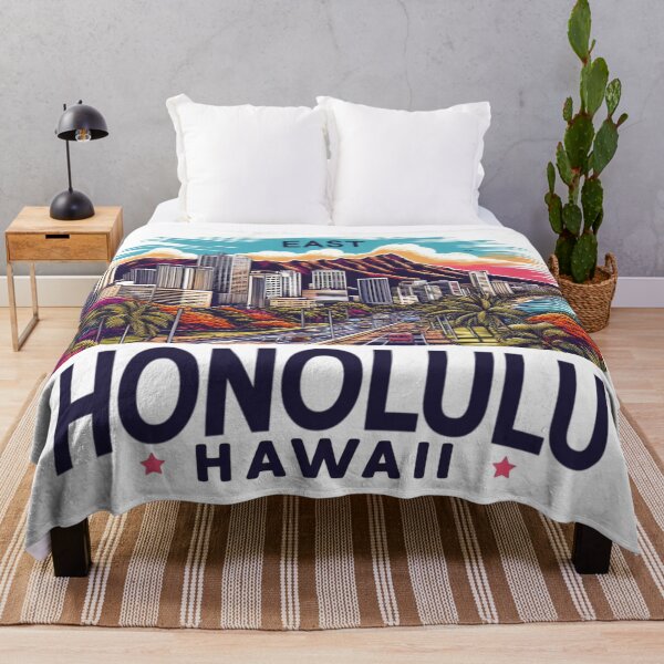 Item preview, Honolulu, Hawaii, Watercolor Illustration designed and sold by PaintMeWorld.